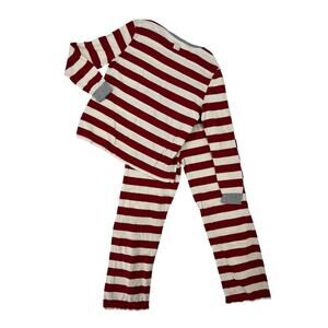 Burts Bees Baby Rugby Stripe Pajamas Womens Large Organic Cotton Soft Cozycore
